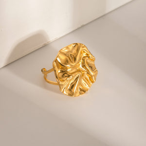 18K Gold-Plated Irregular Open Ring 37c30c2d-afa9-45e5-b1fa-88d52c0c2d6e-Max Trendsi