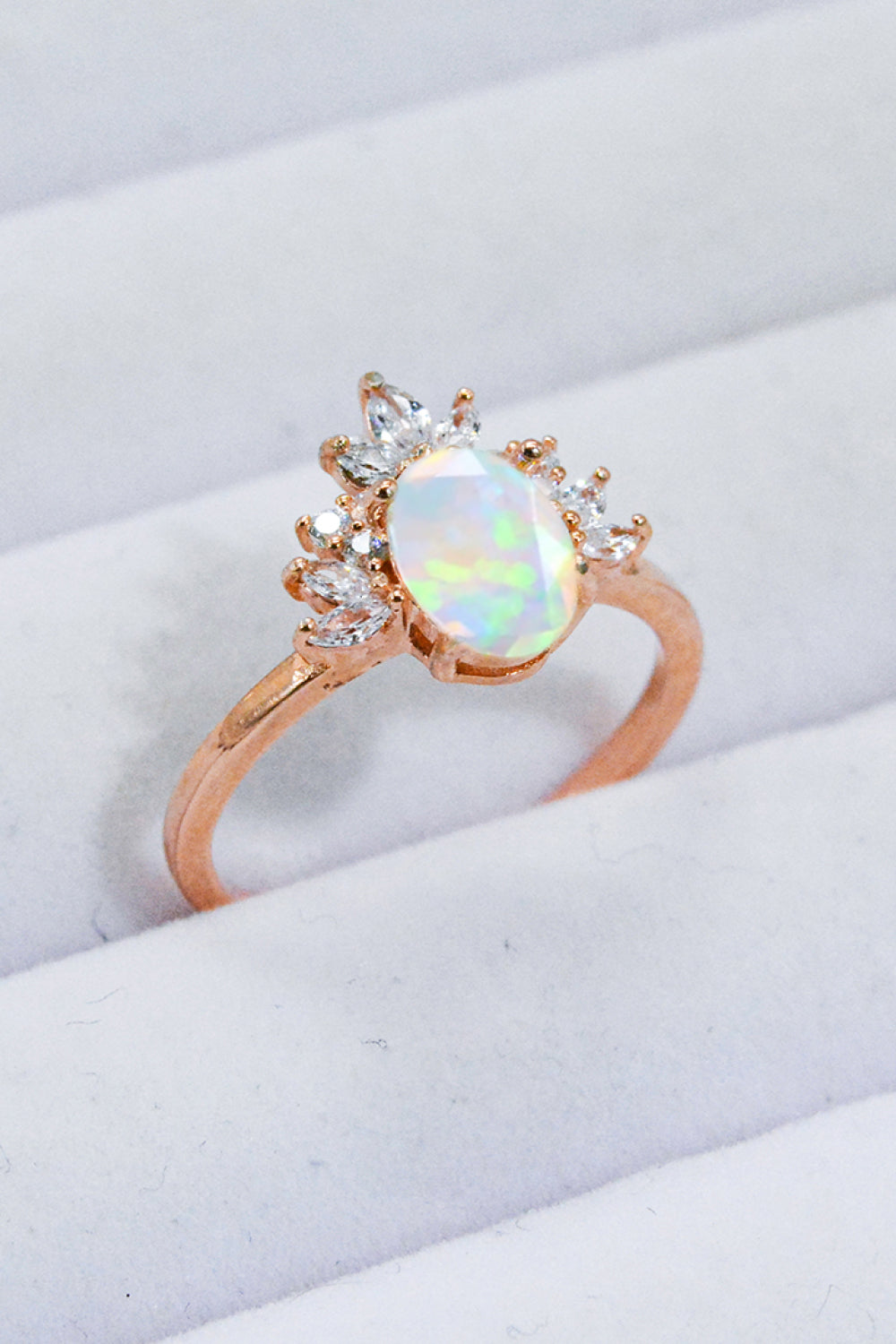 Best Of Me 925 Sterling Silver Opal Ring 3840e05803e943a795984cd9433af779-Max Trendsi