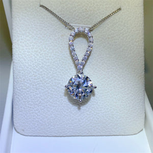 5 Carat Moissanite 925 Sterling Silver Teardrop Necklace 38860c29-c762-4451-b913-2e1a1f2bf692-Max Trendsi
