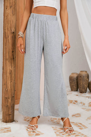 Slit Elastic Waist Pants 38c0de5a-052e-4aeb-a0fb-9e63fb55d18c-Max Trendsi
