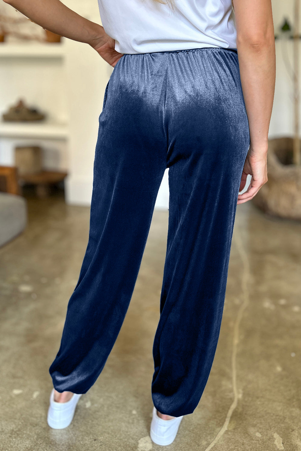 FAM-FAM Pocketed Elastic Waist Joggers 39c21356-5643-455b-9ceb-7df03cb792cc-Max Trendsi