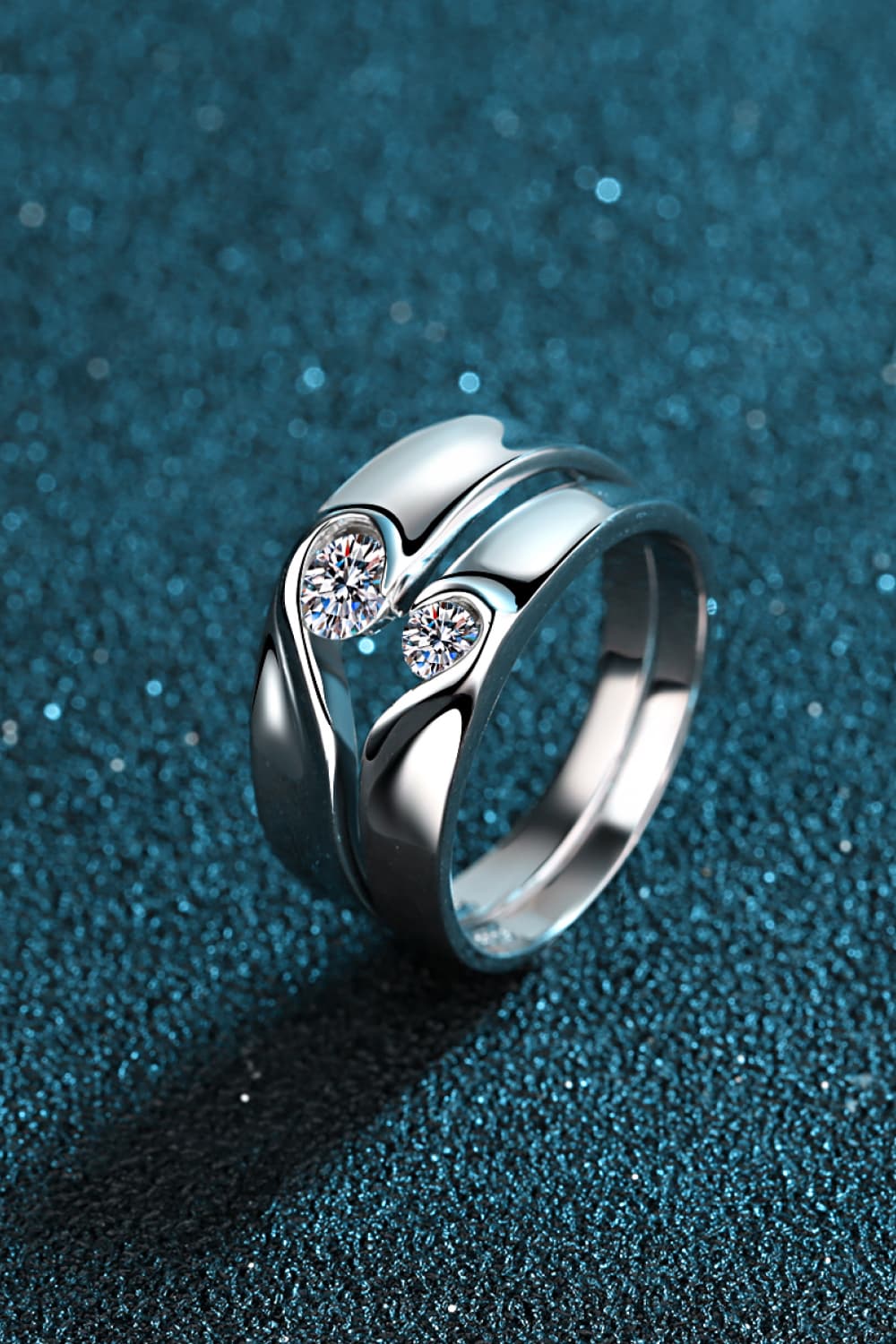 Moissanite Rhodium-Plated Ring 3a19096d1b0c4b7f965385f0394a99e5-Max Trendsi