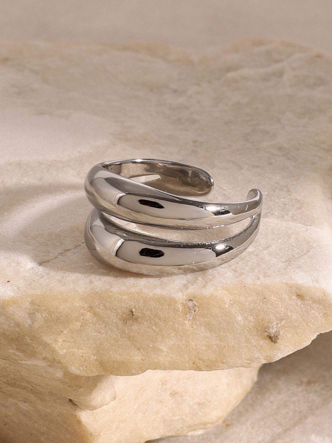 Stainless Steel Double-Layered Ring 3b2c63fb-eede-46e3-9f92-7a507ce0a640-Max Trendsi