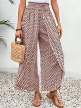 Tied Printed Wide Leg Pants Pale Blush 3c97a9e8-3901-4573-8b6d-a2be3f707f91-Max Trendsi