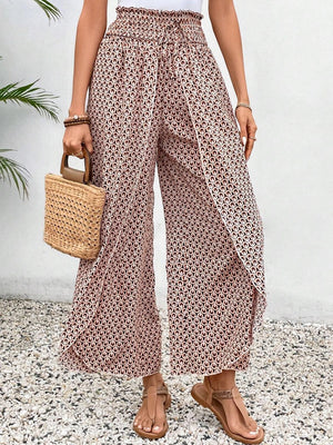 Tied Printed Wide Leg Pants Pale Blush 3c97a9e8-3901-4573-8b6d-a2be3f707f91-Max Trendsi