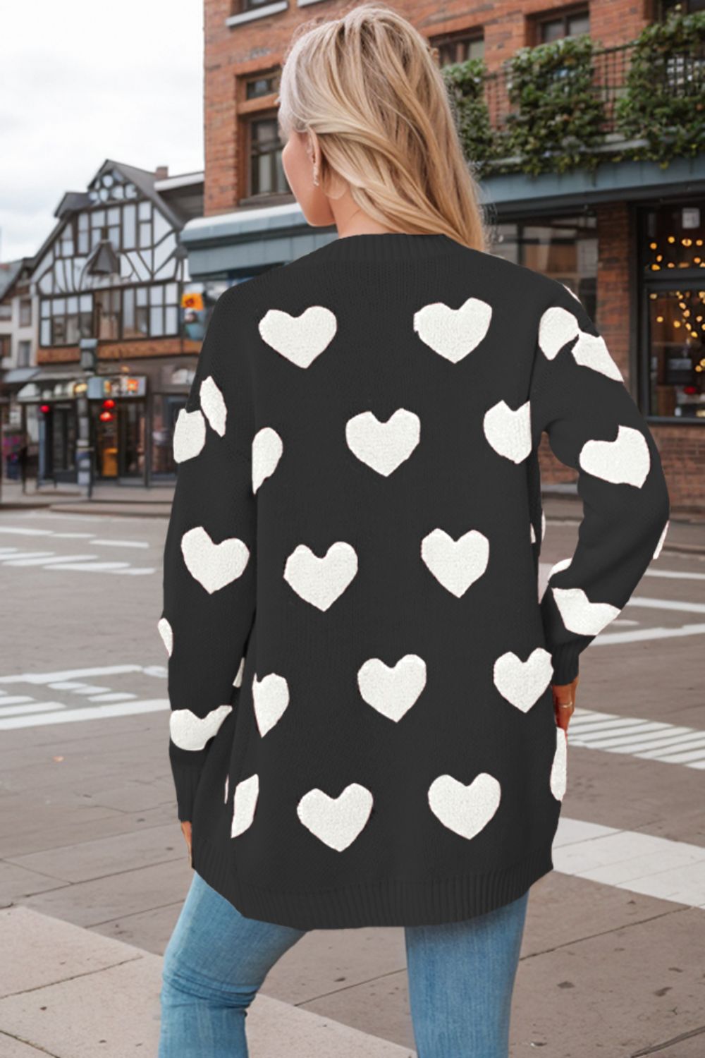 Heart Button Down Long Sleeve Cardigan 3cf785b1-4a73-4849-927d-978faa8cf787-Max Glownestbest