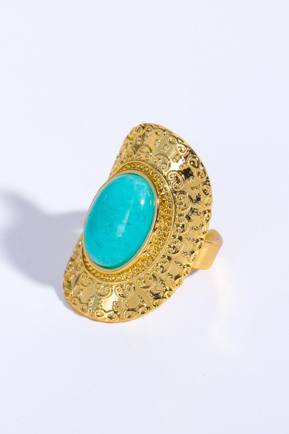 Natural Stone Copper Ring Aqua One Size 3d19491c40894fc1bb564c2ffd2336d5-Max Trendsi