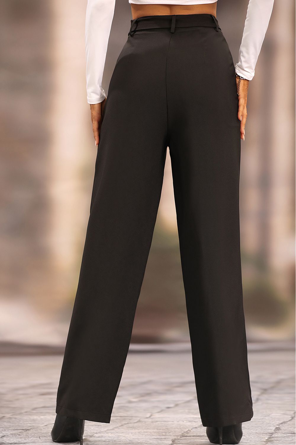 Honey Long Loose Fit Straight Pants 3de5e4811bd54a8288edac0851c12670-Max Trendsi