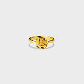 Rose Shape 18K Gold-Plated Ring Gold 3f3fcc34-d365-40cc-91ba-362929f2a85a-Max Trendsi