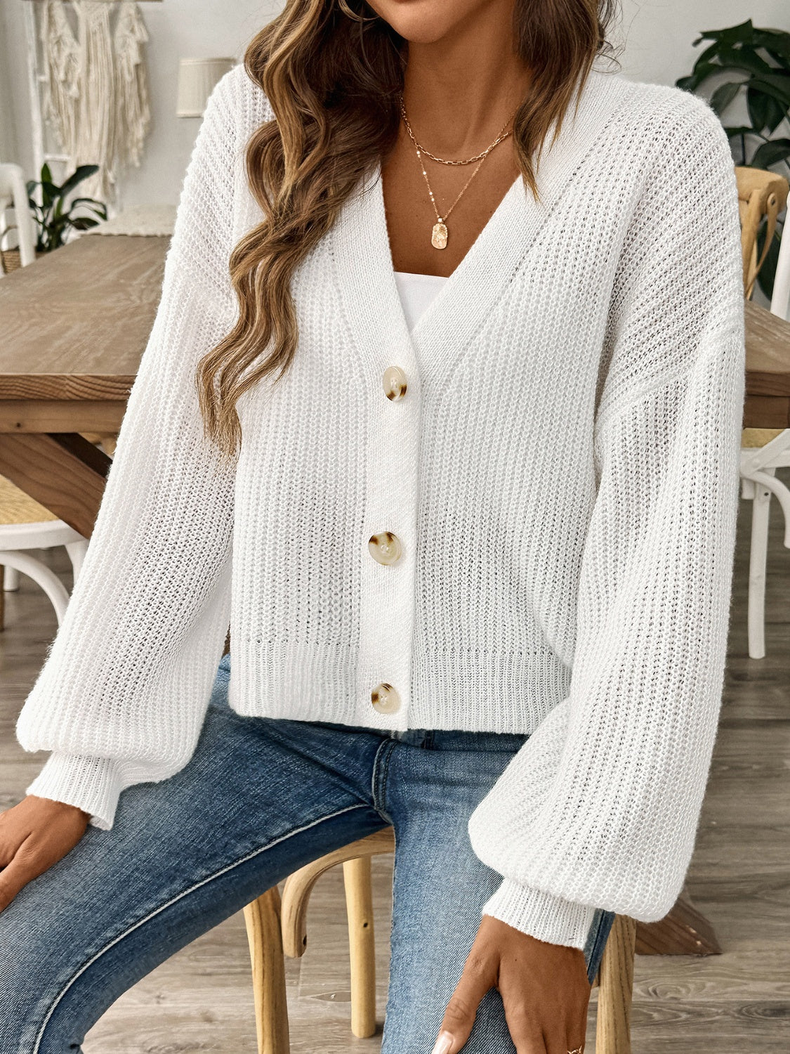 Glownestbest® | V-Neck Button Up Long Sleeve Cardigan 3f7ca3fd-d8a7-4d7f-8181-7d8ab1826d7c-Max Glownestbest