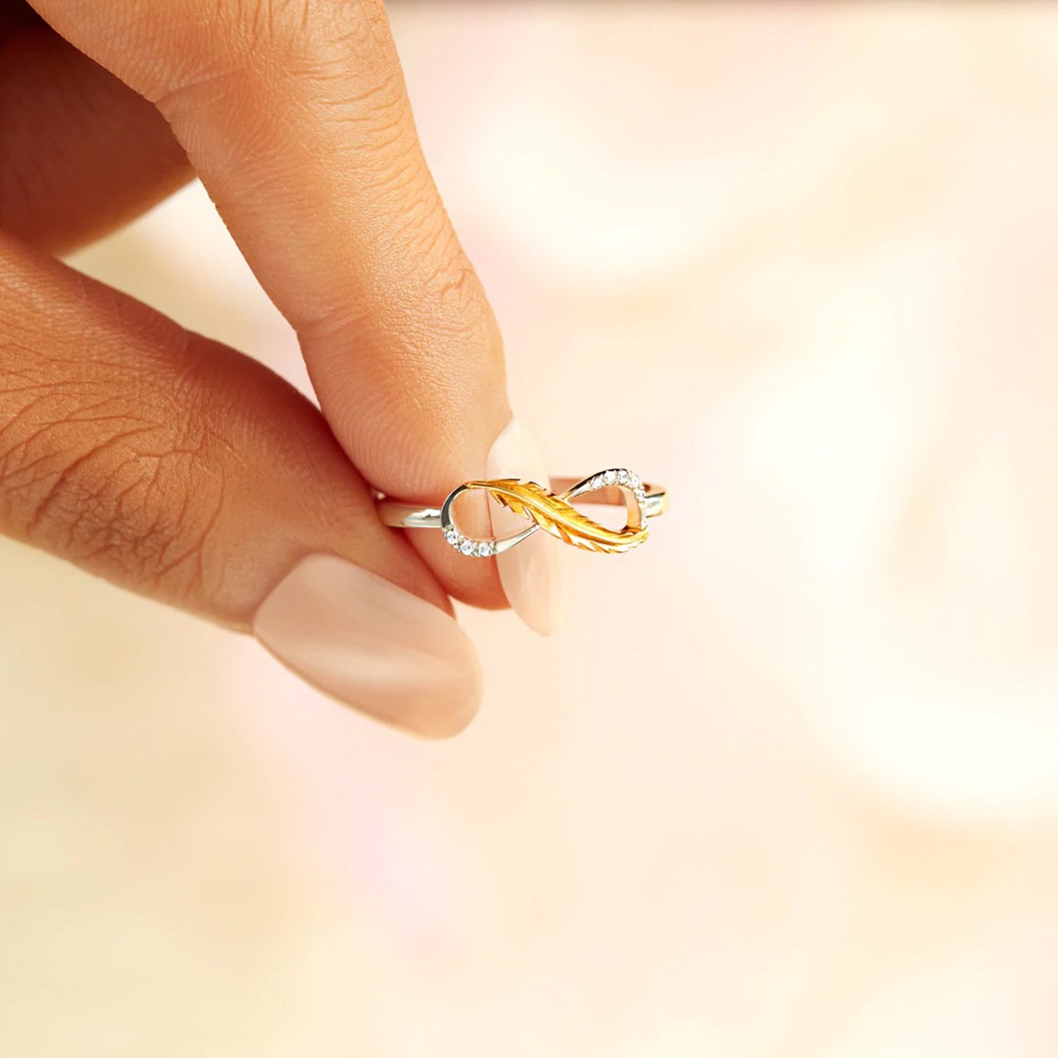 Feather 925 Sterling Silver Zircon Ring 3f7ffb9d-1ebe-4c15-b6b2-045648d4e43a-Max Trendsi