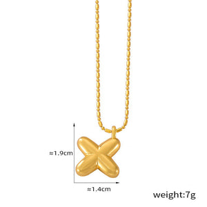 18K gold simple and elegant 26 letters design light luxury style necklace 3fe5fc8f-ae18-48e9-af84-1c287658bb0f Artshiney