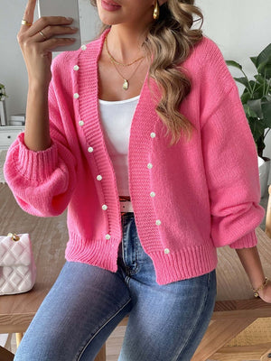 Pearl Open Front Long Sleeve Cardigan 3ffac071-c326-40b5-84a8-59a515569253-Max Glownestbest