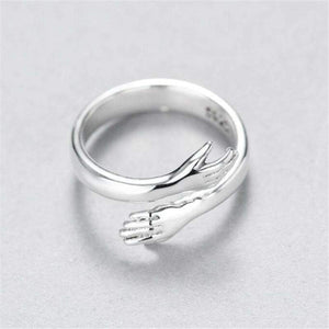 Hug Shape 925 Sterling Silver Bypass Ring Silver 7 40e12f01-ce54-4f74-abea-54a9ade190e5-Max Trendsi