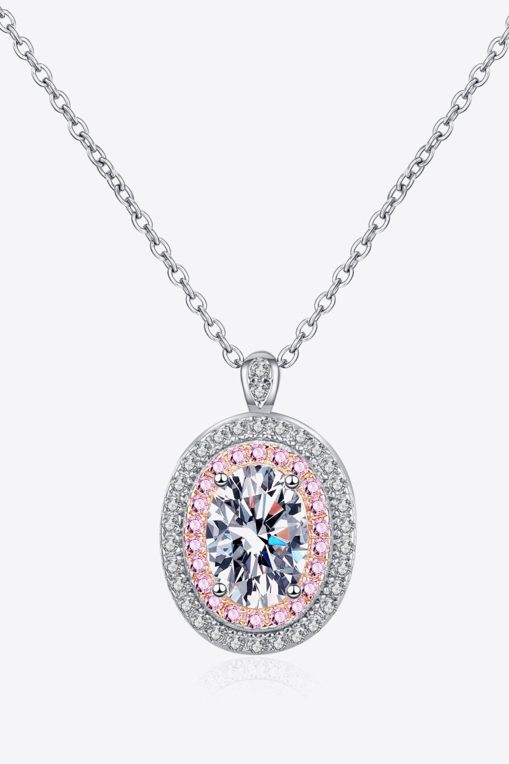 Adored 925 Sterling Silver Rhodium-Plated 1 Carat Moissanite Pendant Necklace 4136c1b75e7f47dc9b3e24dbd1f1809e-Max Trendsi