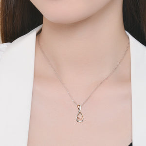 925 Sterling Silver Inlaid Moissanite Infinity Pendant Necklace 414e6e12-c143-4c4b-81a3-15cbd671d5d8-Max Trendsi