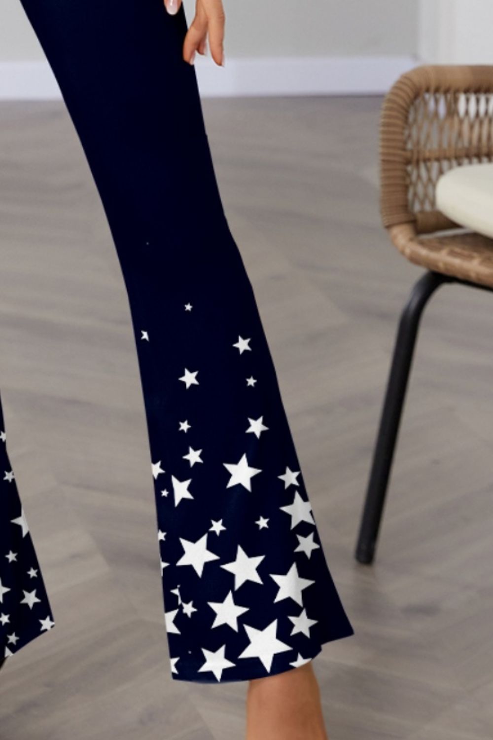FAM-FAM Star Elastic Waist Bootcut Pants 4181a6c7-f1fc-48be-8c9f-f4c5af9379c2-Max Trendsi