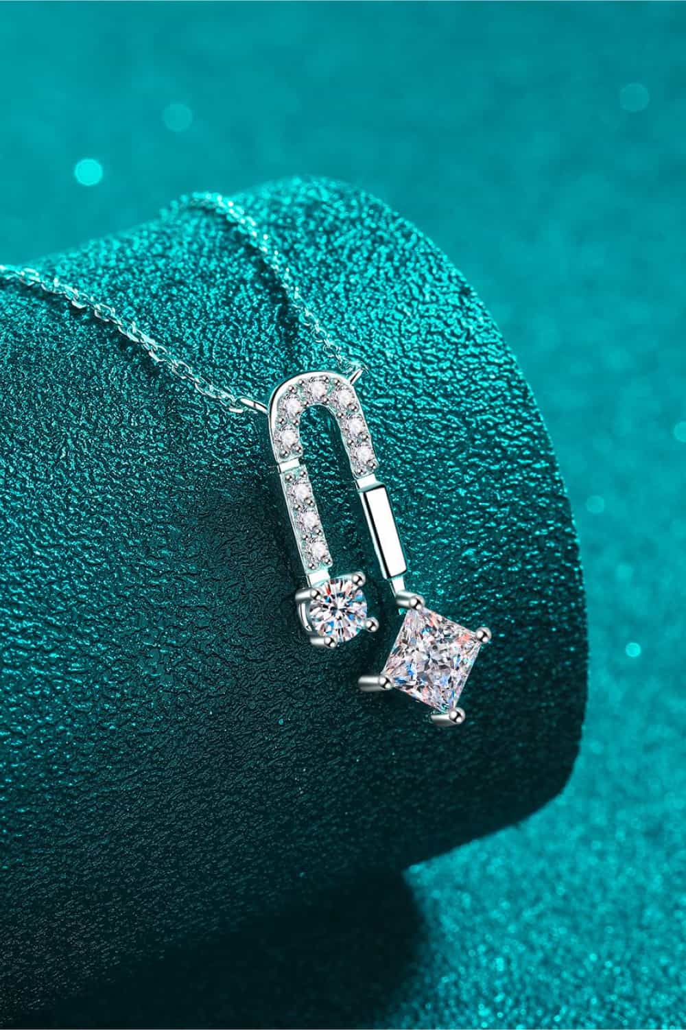 1.3 Carat Moissanite 925 Sterling Silver Necklace 4183c309157a47619071b589420e280c-Max Trendsi