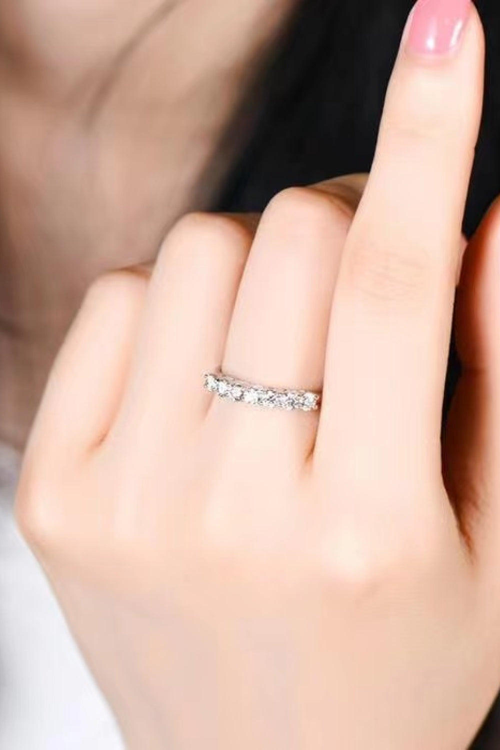 Charming Moissanite 925 Sterling Silver Ring 42a7d88a2972434c94908459145fd1bb-Max Glownestbest