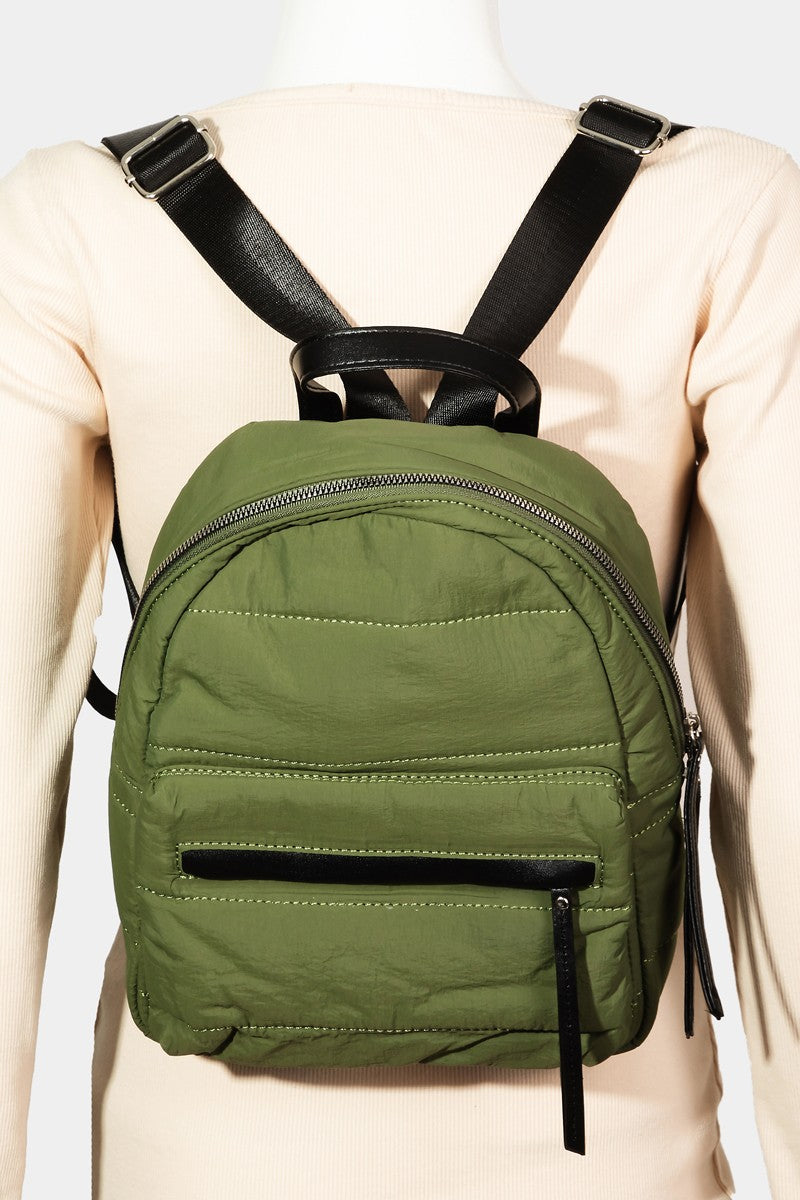 Fame Adjustable Strap Nylon Backpack Bag 431d5dc5-a866-45fa-8094-109a0faa1d86-Max Trendsi