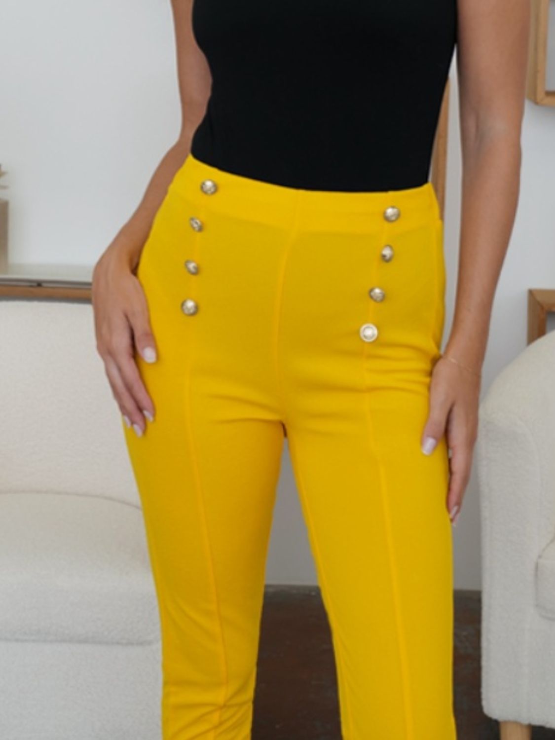 FAM-FAM High Waist Skinny Pants 438d8ff2-c0eb-4b52-bdc8-2c027fb6464c-Max Trendsi