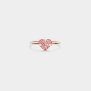 MOM Heart Shape 925 Sterling Silver Engraved Ring Rose Gold 43d2f55c-7bee-4f7d-9712-3bd6fe1bda60-Max Trendsi