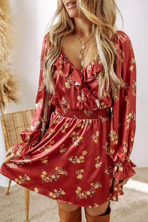 Ruffled Surplice Flounce Sleeve Mini Dress 43edef3d-f80b-4f20-9e3b-90c94bcdf3d9-Max Glownestbest