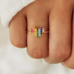 Heart Shape Zircon 925 Sterling Silver Ring 444969aa-a3d0-4bed-9daf-fd3c74ee915c-Max Trendsi