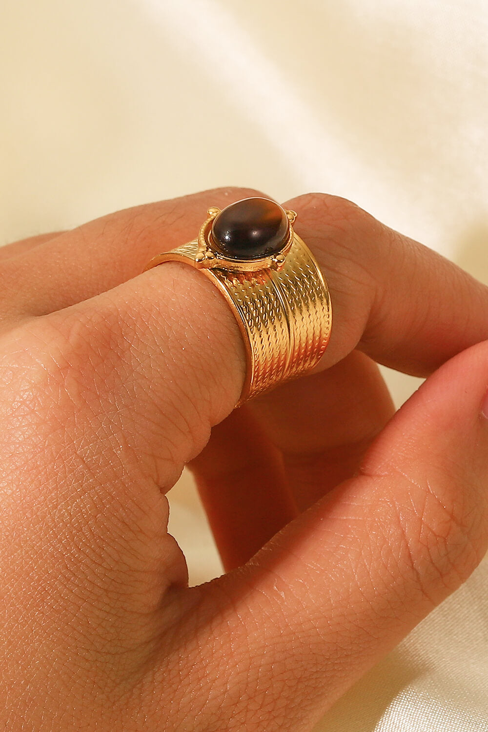 18K Gold-Plated Wide Open Ring 44f6aebe35fe49a8993366ba892f8d79-Max Trendsi