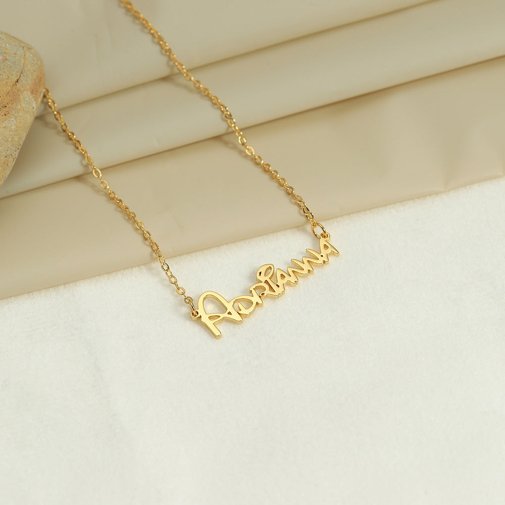 S925 Silver Customizable Alphabet Pendant Necklace 452ae016-9b32-42b1-8761-7f5887c69060 Artshiney