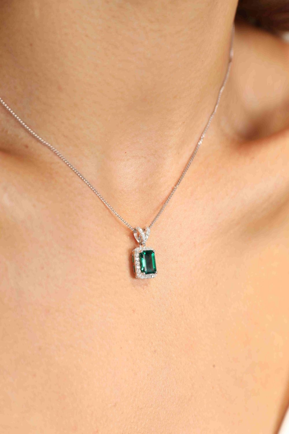 Adored 1.25 Carat Lab-Grown Emerald Pendant Necklace Dark Green One Size 4578015d78c9401cbc2d677af10f63ba-Max Trendsi