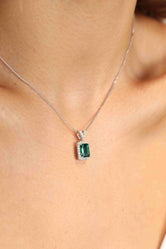 Adored 1.25 Carat Lab-Grown Emerald Pendant Necklace Dark Green One Size 4578015d78c9401cbc2d677af10f63ba-Max Trendsi
