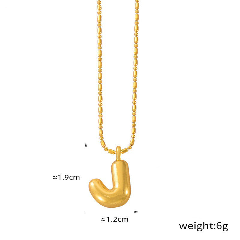 18K gold simple and elegant 26 letters design light luxury style necklace 457f53c6-22de-4351-9315-e4fff1e9920c Artshiney