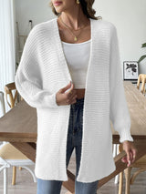 Open Front Long Sleeve Cardigan White 45863625-ea20-42db-aead-fcc3d07d0e47-Max Glownestbest