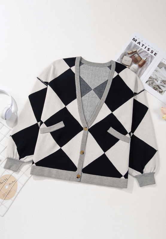 Color Block Button Down Long Sleeve Cardigan 45b62d27-6905-47eb-86e7-0fa3f315dcf7-Max Glownestbest