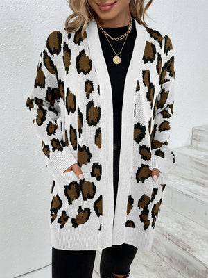 Leopard Open Front Dropped Shoulder Cardigan 4618fedf-2826-42b0-95da-4efdf23a0e1b-Max Glownestbest