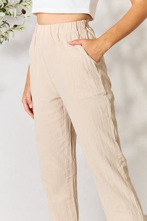Shiny Pull-On Pants with Pockets 46882329c9e14b9b8a5251ffb5a0c2bc-Max Trendsi