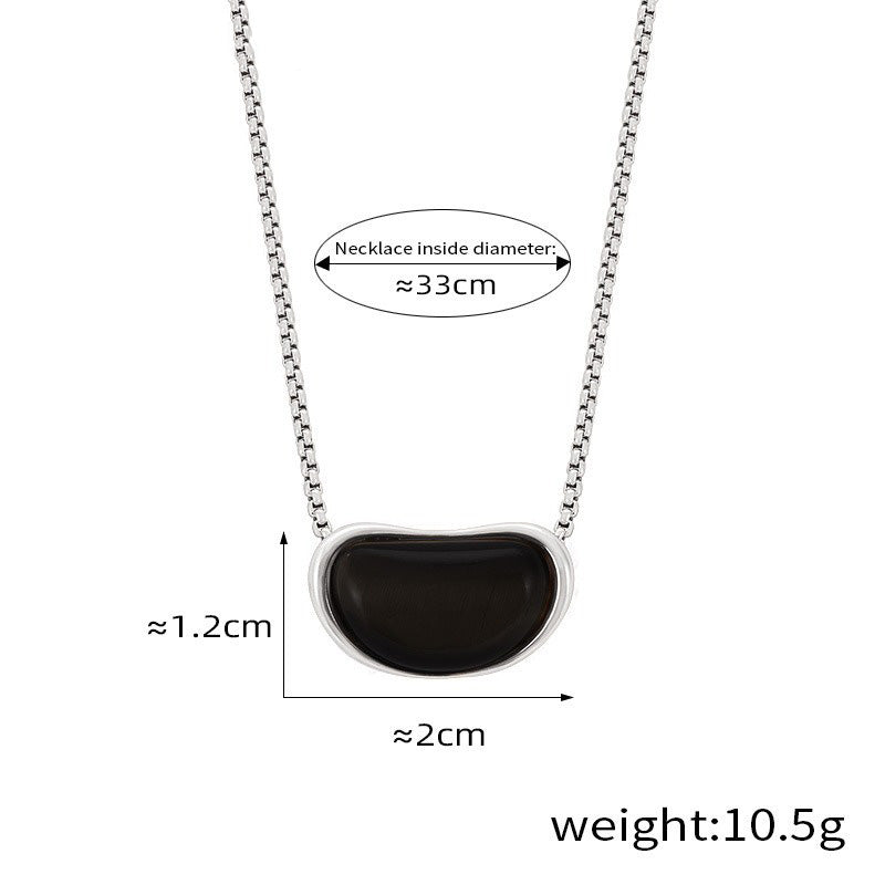 18K gold exquisite and noble geometric inlaid gemstone design simple style pendant necklace 4691b5be-ef9c-41fc-8636-e0a672c67cc4 Glownestbest
