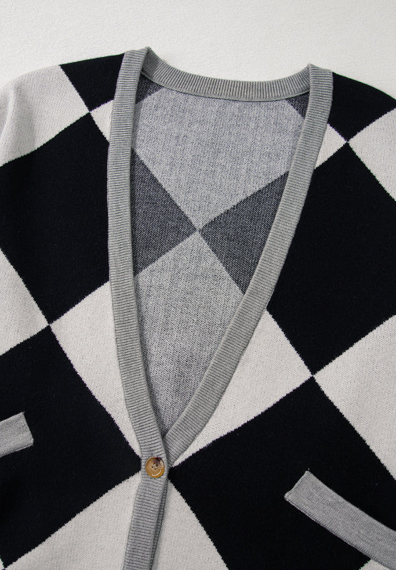 Color Block Button Down Long Sleeve Cardigan 46d8f1fb-d64f-48f2-97df-128ad6bc56f4-Max Glownestbest