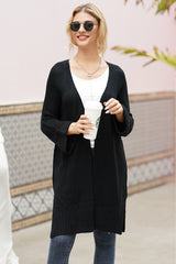 Open Front Long Sleeve Cardigan Black 4739922b-f840-4515-9ad2-86e314022425-Max Glownestbest