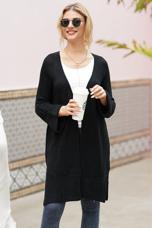 Open Front Long Sleeve Cardigan Black 4739922b-f840-4515-9ad2-86e314022425-Max Glownestbest