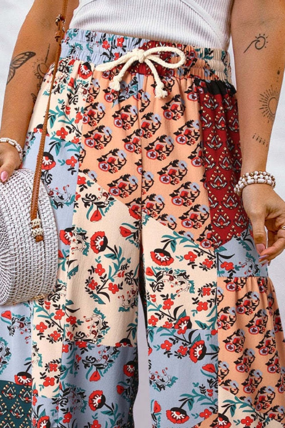 Full Size Drawstring Printed Wide Leg Pants 47f1a7a4-791f-4c33-a2f2-822d54206f77-Max Trendsi