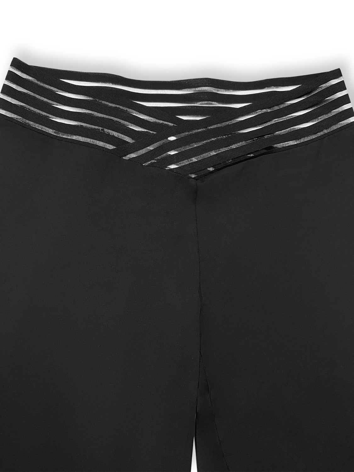 Plus Size V-Waistband Bootcut Pants 481192386fa041378128f45e46525e87-Max Trendsi