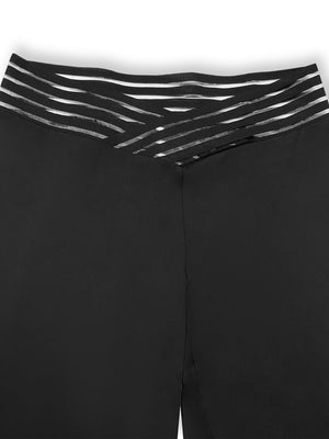 Plus Size V-Waistband Bootcut Pants 481192386fa041378128f45e46525e87-Max Trendsi