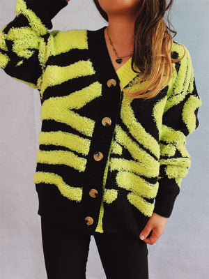 Contrast Button Up Long Sleeve Cardigan 4825fe42-a66f-4477-9614-6b8c02ff6483-Max Glownestbest