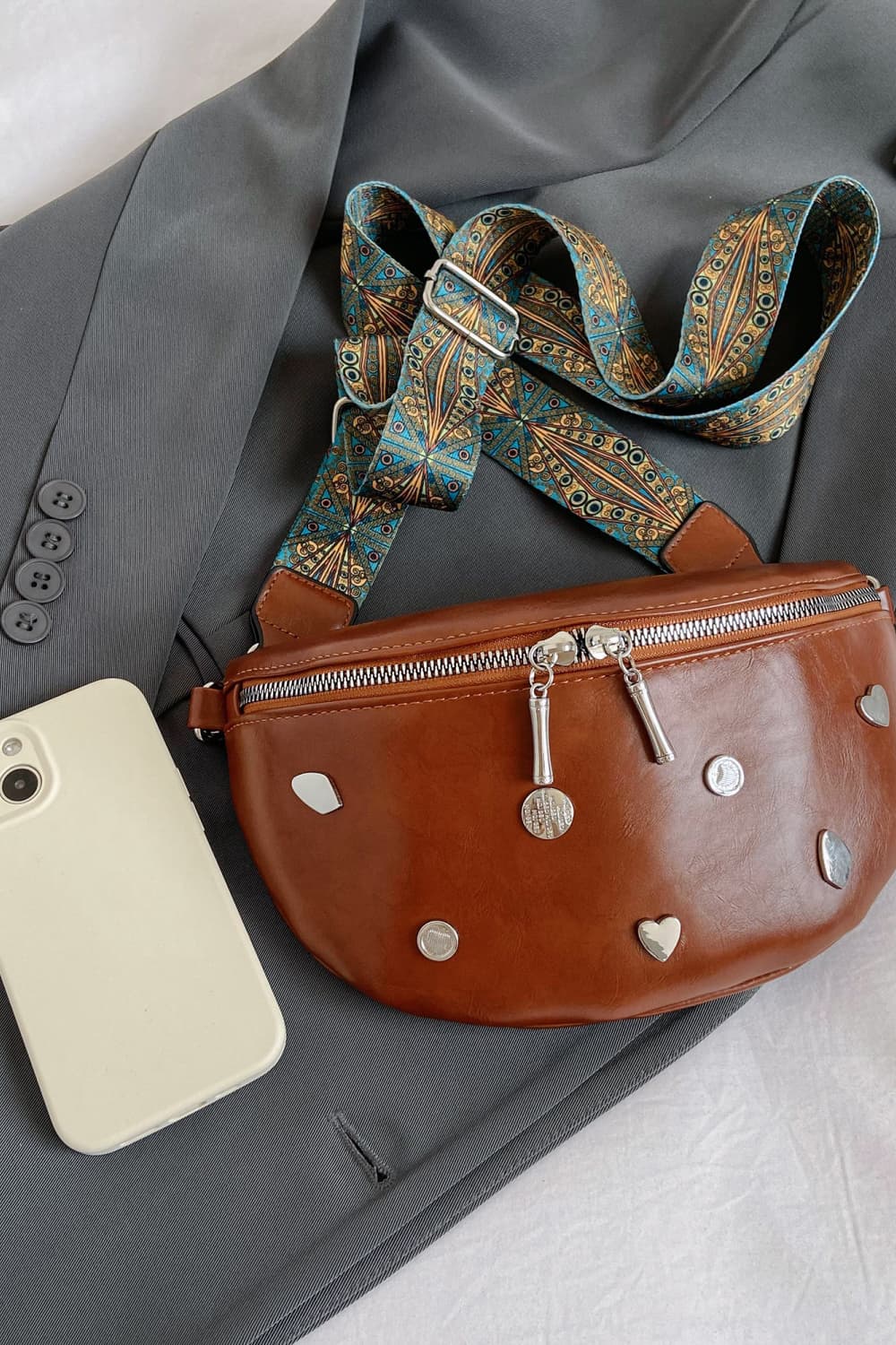 PU Leather Sling Bag 482ef026f27744dabf7f015fe08d78a0-Max Trendsi