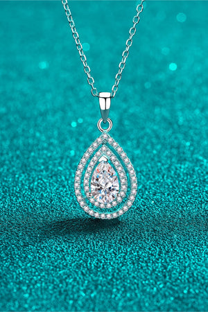 1 Carat Moissanite Teardrop Pendant Necklace 48377b167e644fc0a3f7912051e6419d-Max Trendsi