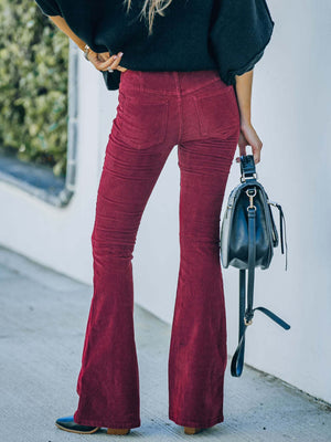 High Waist Bootcut Pants 4867cd8594e64fbe830415a57fef506b-Max Trendsi