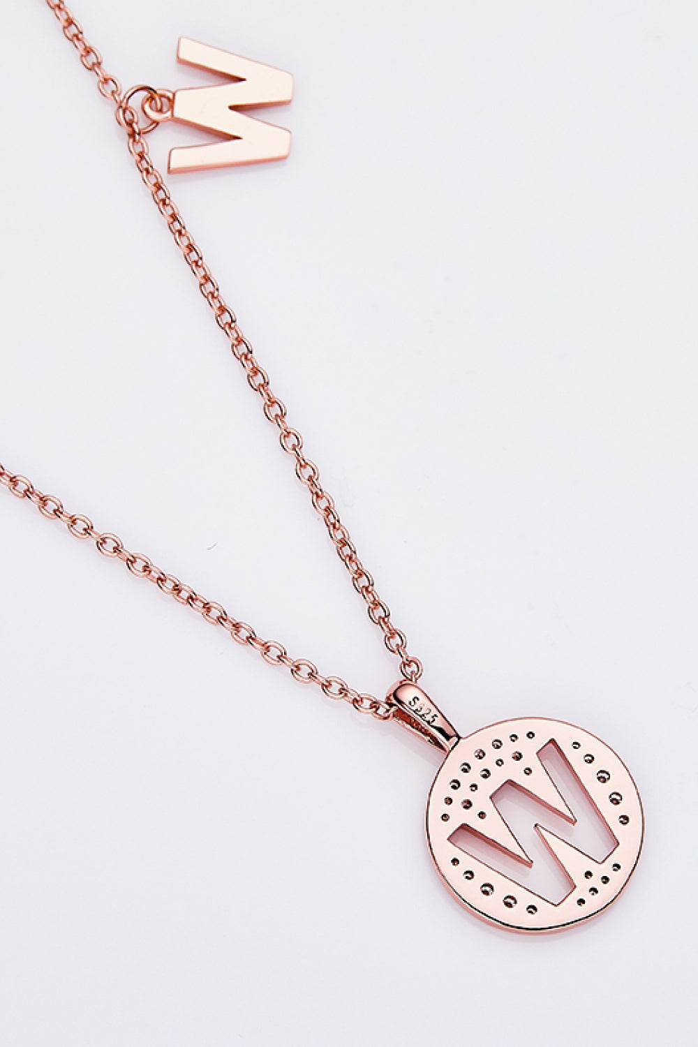 Moissanite U to Z Pendant Necklace 48ac69cc77424b6b96cd80996926e679-Max Trendsi