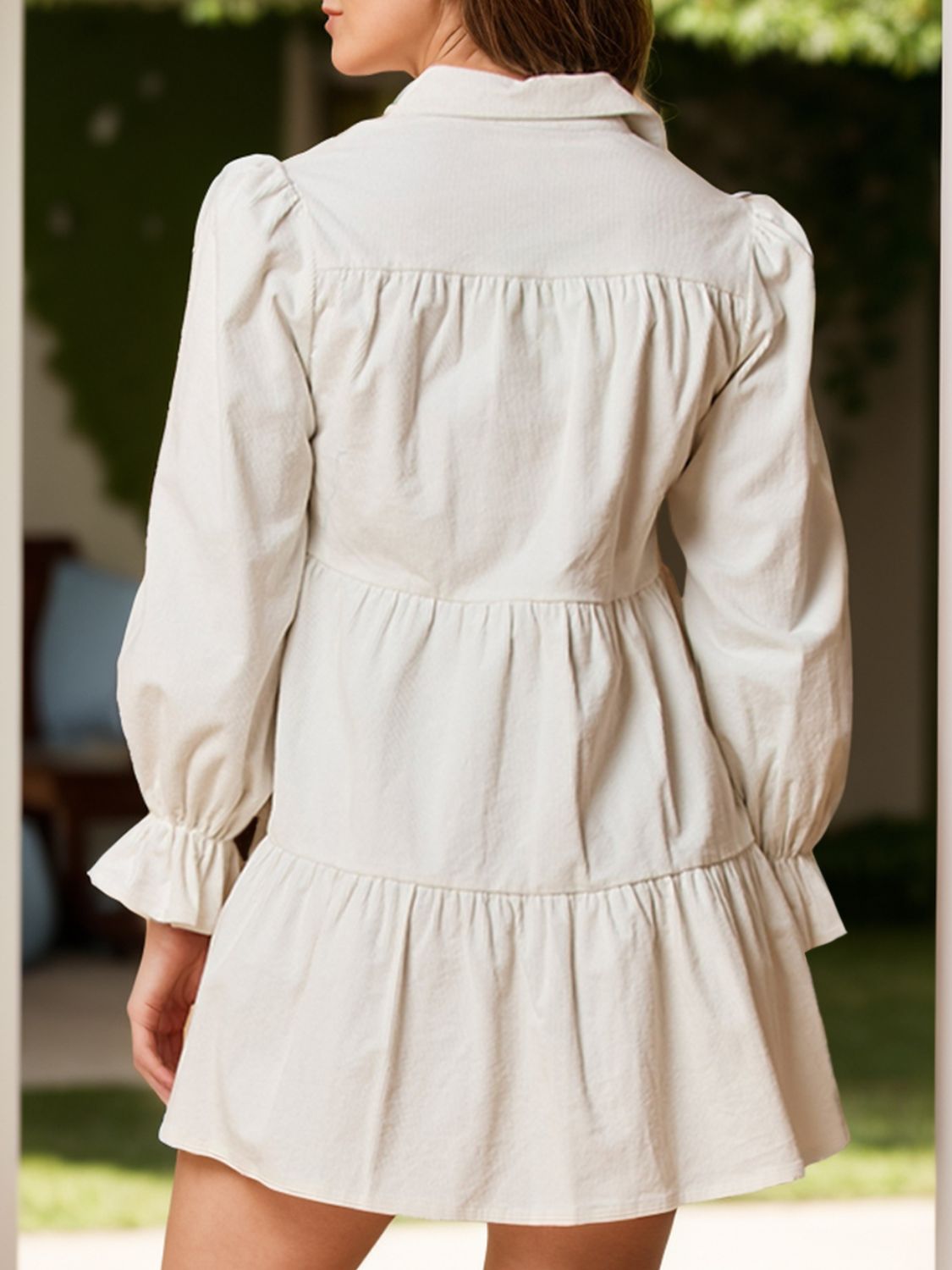 Collared Neck Flounce Sleeve Mini Dress 48c7b661-66f3-4099-9634-1b43bdebf2e1-Max Glownestbest
